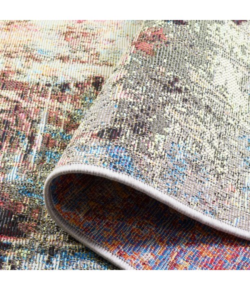 Safavieh Barbados BAR544 Green Ivory / Black Rust 5'-3" X 7'-6" Rectangle Area Rug