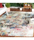 Safavieh Barbados BAR544 Green Ivory / Black Rust 5'-3" X 7'-6" Rectangle Area Rug