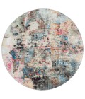 Safavieh Barbados BAR544 Green Ivory / Black Rust 6'-6" X 6'-6" Round Area Rug