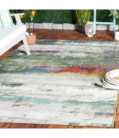 Safavieh Barbados BAR545 Green / Blue Purple 8'-0" x 10'-5" Rectangle Area Rug