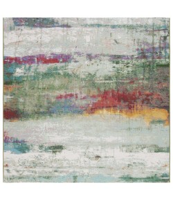 Safavieh Barbados BAR545 Green / Blue Purple 6'-6" x 6'-6"Square Square Area Rug