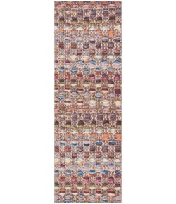 Safavieh Barbados BAR546 Purple / Green Rust 2'-8" X 8' Runner Area Rug