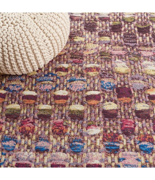 Safavieh Barbados BAR546 Purple / Green Rust 6'-6" x 6'-6"Square Square Area Rug
