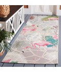 Safavieh Barbados BAR551 Grey / Pink 2'-8" X 8' Runner Area Rug