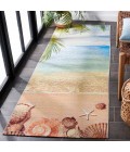 Safavieh Barbados BAR555 Gold / Blue 2'-8" x 10'-5" Runner Area Rug