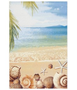 Safavieh Barbados BAR555 Gold / Blue 9'-10" x 12'-5" Rectangle Area Rug
