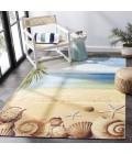 Safavieh Barbados BAR555 Gold / Blue 3'-3" X 5'-3" Rectangle Area Rug