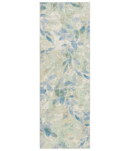Safavieh Barbados BAR594 Blue / Ivory 2'-8" X 8' Runner Area Rug
