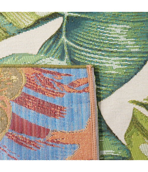 Safavieh Barbados BAR596 Green / Pink 2'-8" x 10'-5" Runner Area Rug