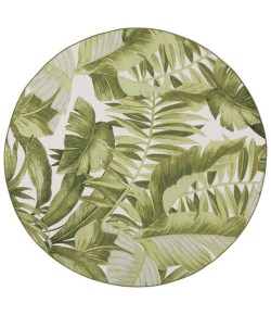 Safavieh Barbados BAR598 Ivory / Green 6'-6" X 6'-6" Round Area Rug