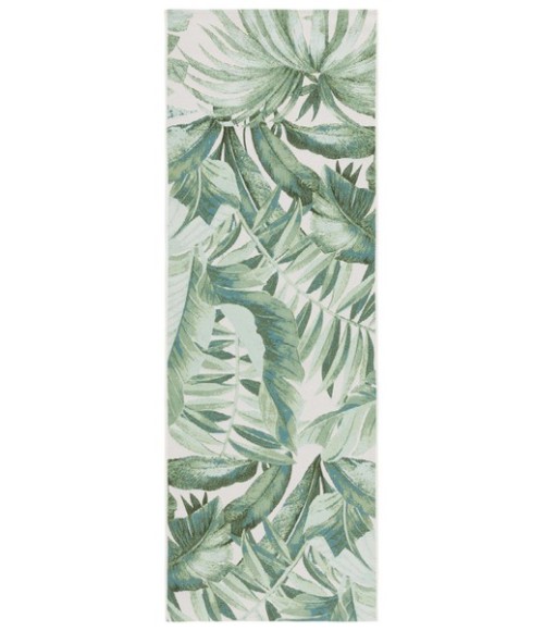 Safavieh Barbados BAR598 Green / Teal 2'-8" x 10'-5" Runner Area Rug