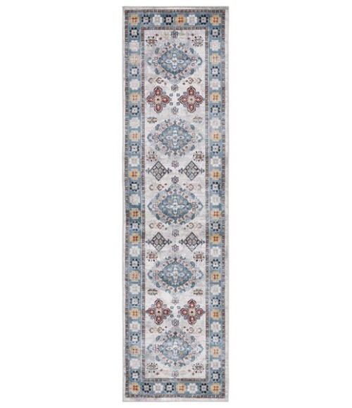 Safavieh Bayside BAY106 Grey / Blue 2'-2" X 8' Runner Area Rug