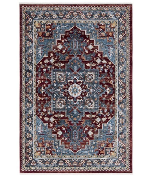 Safavieh Bayside BAY108 Blue / Red 5'-3" X 7'-6" Rectangle Area Rug