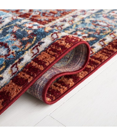 Safavieh Bayside BAY110 Red / Blue 5'-3" X 7'-6" Rectangle Area Rug