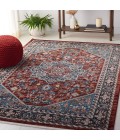 Safavieh Bayside BAY110 Red / Blue 5'-3" X 7'-6" Rectangle Area Rug