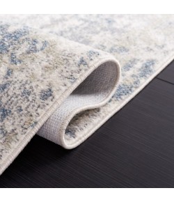 Safavieh Bayside BAY122 Grey / Ivory Blue 6'-7" X 6'-7" Round Area Rug