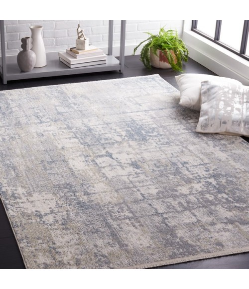 Safavieh Bayside BAY122 Grey / Ivory Blue 4' X 6' Rectangle Area Rug