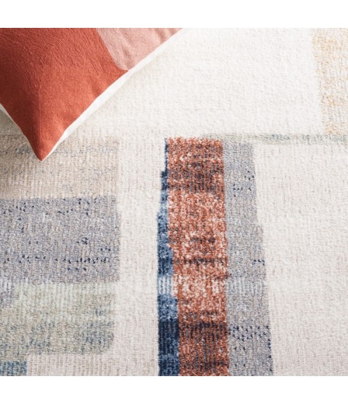 Safavieh Bayside BAY126 Ivory / Blue Rust 2'-2" X 8' Runner Area Rug