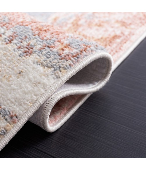 Safavieh Bayside Area Rug BAY128A-3R Safavieh Bayside BAY128 Ivory / Grey Pink 3' X 3' Round Area Rug
