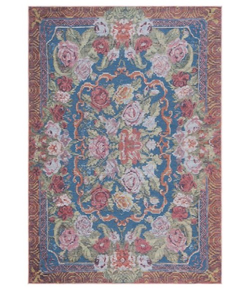 Safavieh Besarabian BES220 Blue / Sage Rust 5'-3" X 7'-6" Rectangle Area Rug