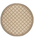 Safavieh Beach House BHS121 Cream / Beige 8' X 8' Round Area Rug