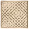 Safavieh Beach House BHS121 Cream / Beige 6'-7" X 6'-7" Square Area Rug