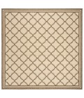 Safavieh Beach House BHS121 Cream / Beige 6'-7" X 6'-7" Square Area Rug