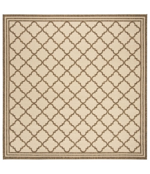 Safavieh Beach House BHS121 Cream / Beige 6'-7" X 6'-7" Square Area Rug