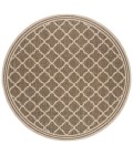 Safavieh Beach House BHS121 Beige / Cream 4' X 4' Round Area Rug