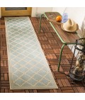 Safavieh Beach House BHS121 Aqua / Cream 2'-2" X 10' Runner Area Rug