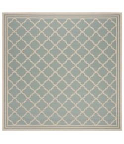 Safavieh Beach House BHS121 Aqua / Cream 4' X 4' Square Area Rug