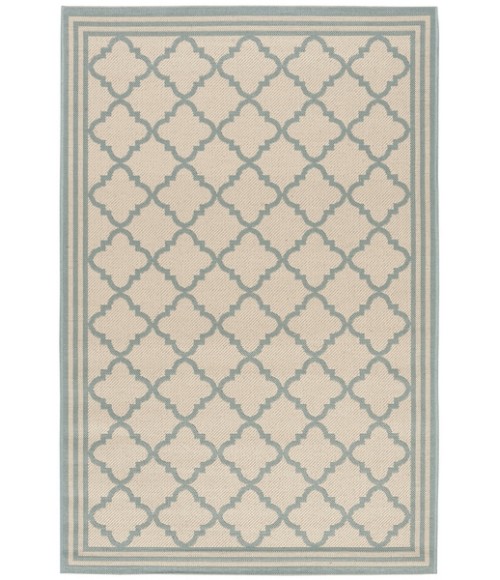 Safavieh Beach House BHS121 Cream / Aqua 2'-2" X 8' Runner Area Rug