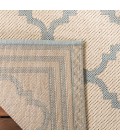 Safavieh Beach House BHS121 Cream / Aqua 4' X 4' Round Area Rug