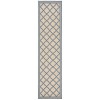 Safavieh Beach House BHS121 Cream / Blue 2'-2" X 6' Runner Area Rug