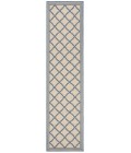 Safavieh Beach House BHS121 Cream / Blue 2'-2" X 6' Runner Area Rug