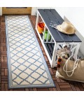 Safavieh Beach House BHS121 Cream / Blue 2'-2" X 6' Runner Area Rug