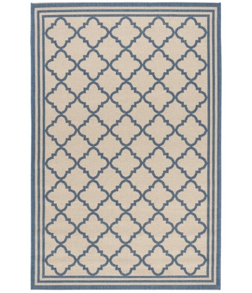 Safavieh Beach House BHS121 Cream / Blue 3' X 5' Rectangle Area Rug