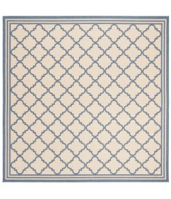 Safavieh Beach House BHS121 Cream / Blue 6'-7" X 6'-7" Square Area Rug