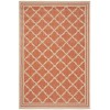 Safavieh Beach House BHS121 Rust / Creme 4' X 6' Rectangle Area Rug