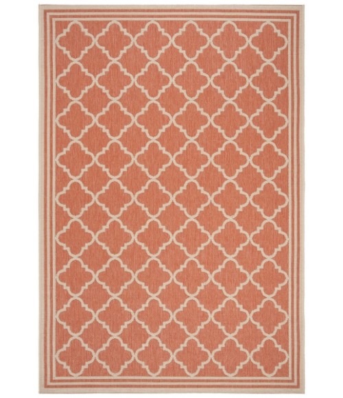 Safavieh Beach House BHS121 Rust / Creme 5'-3" X 7'-6" Rectangle Area Rug
