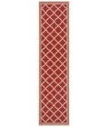 Safavieh Beach House BHS121 Red / Creme 2'-2" X 12' Runner Area Rug