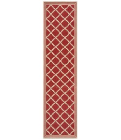 Safavieh Beach House BHS121 Rust / Creme 2'-2" X 6' Runner Area Rug