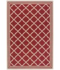 Safavieh Beach House BHS121 Red / Creme 4' X 6' Rectangle Area Rug