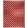 Safavieh Beach House BHS121 Red / Creme 9' X 12' Rectangle Area Rug