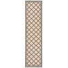 Safavieh Beach House BHS121 Creme / Brown 2'-2" X 6' Runner Area Rug