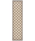 Safavieh Beach House BHS121 Creme / Brown 2'-2" X 6' Runner Area Rug