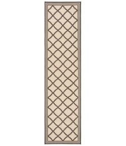 Safavieh Beach House BHS121 Creme / Brown 2'-2" X 6' Runner Area Rug