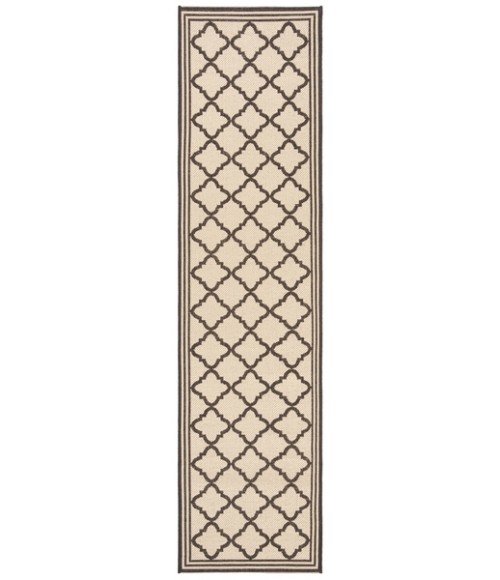 Safavieh Beach House BHS121 Creme / Brown 2'-2" X 6' Runner Area Rug