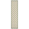 Safavieh Beach House BHS121 Cream / Green 2'-2" X 6' Runner Area Rug