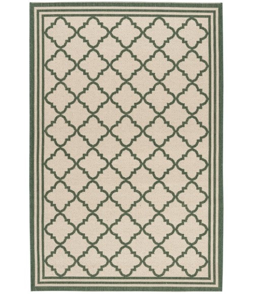 Safavieh Beach House BHS121 Cream / Green 3' X 5' Rectangle Area Rug